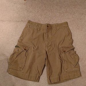 Men's tan cargo shorts